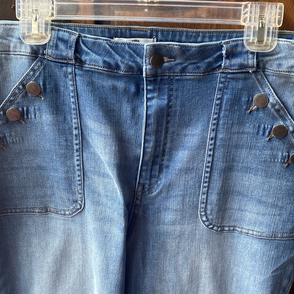 Mason & Belle Stitch Fix flare leg patch pocket jeans size 12 / 31 - Picture 3 of 7